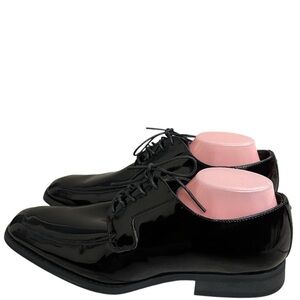 Via Spiga LACONI Mens‎ Oxford Black Patent Leather Lace Up Shoes Sz 12D used 1x